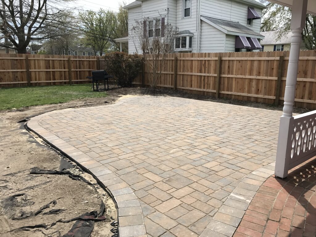 Maintained property along the walkway